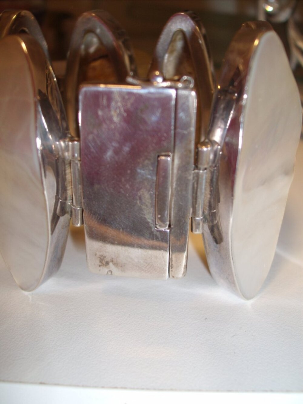 MOTHER OF PEARL CUSTOM MADE BIWA PEARL STERLING SILVER BRACELET NEW - Picture 9 of 10
